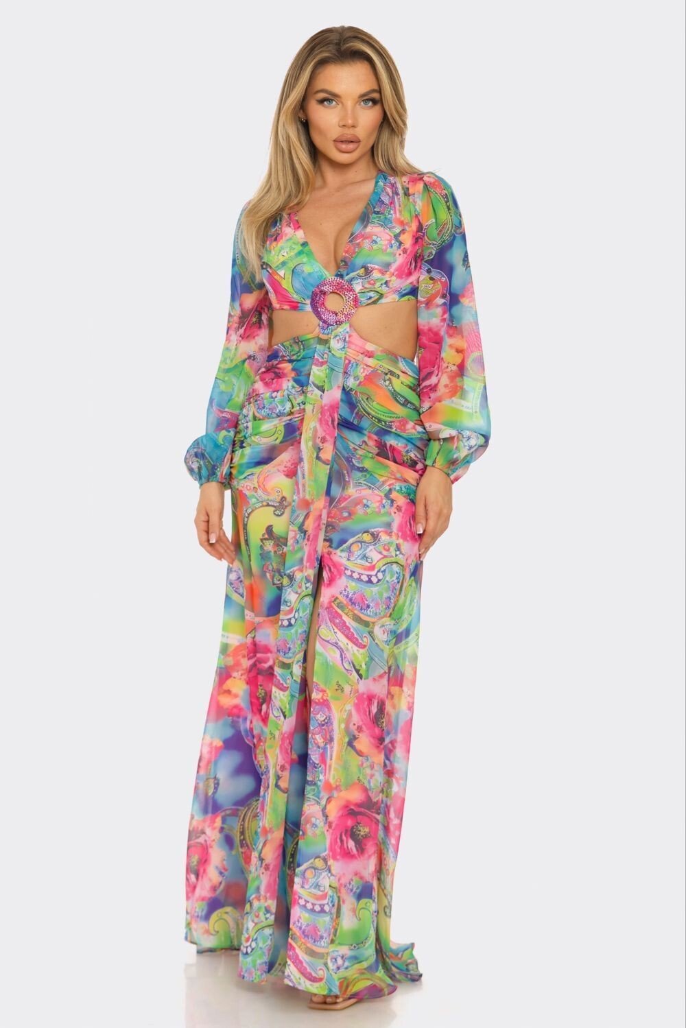 The Jessica Flowy Jeweled Dress