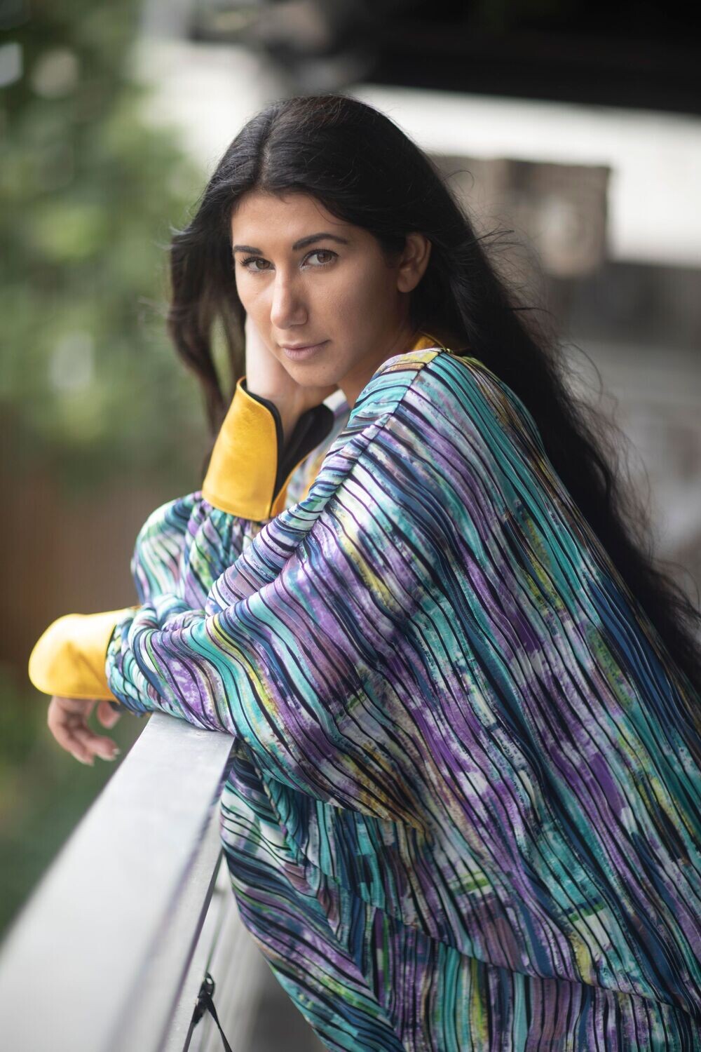 The Dubai Leather Trim Kaftan