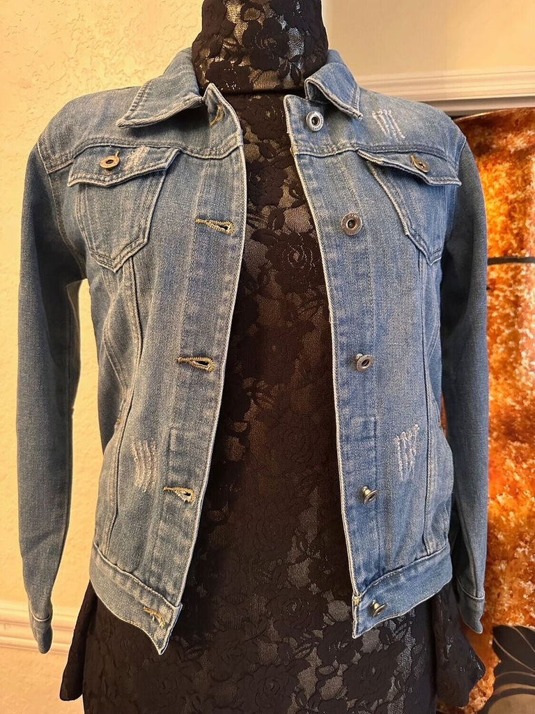 ’ Amour Embroidered Denim Jacket