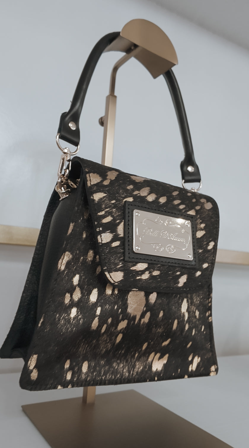 Luxury handcrafted leather crossbody bag by Belle D’Amour