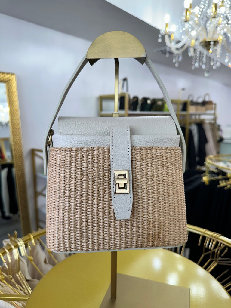 The Mini Raffia Leather Handbag