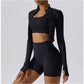 Crop Top Zipper Jacket