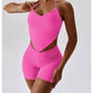 Halter Neck Open Back Sports Bra