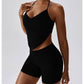 Halter Neck Open Back Sports Bra