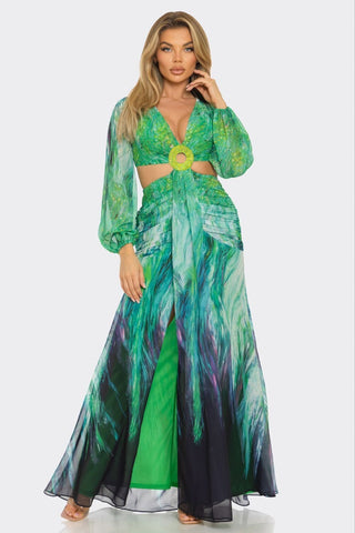 The Jessica Flowy Jeweled Dress
