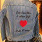 Love Embroidered Denim Jacket