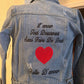 ’ Amour Embroidered Denim Jacket