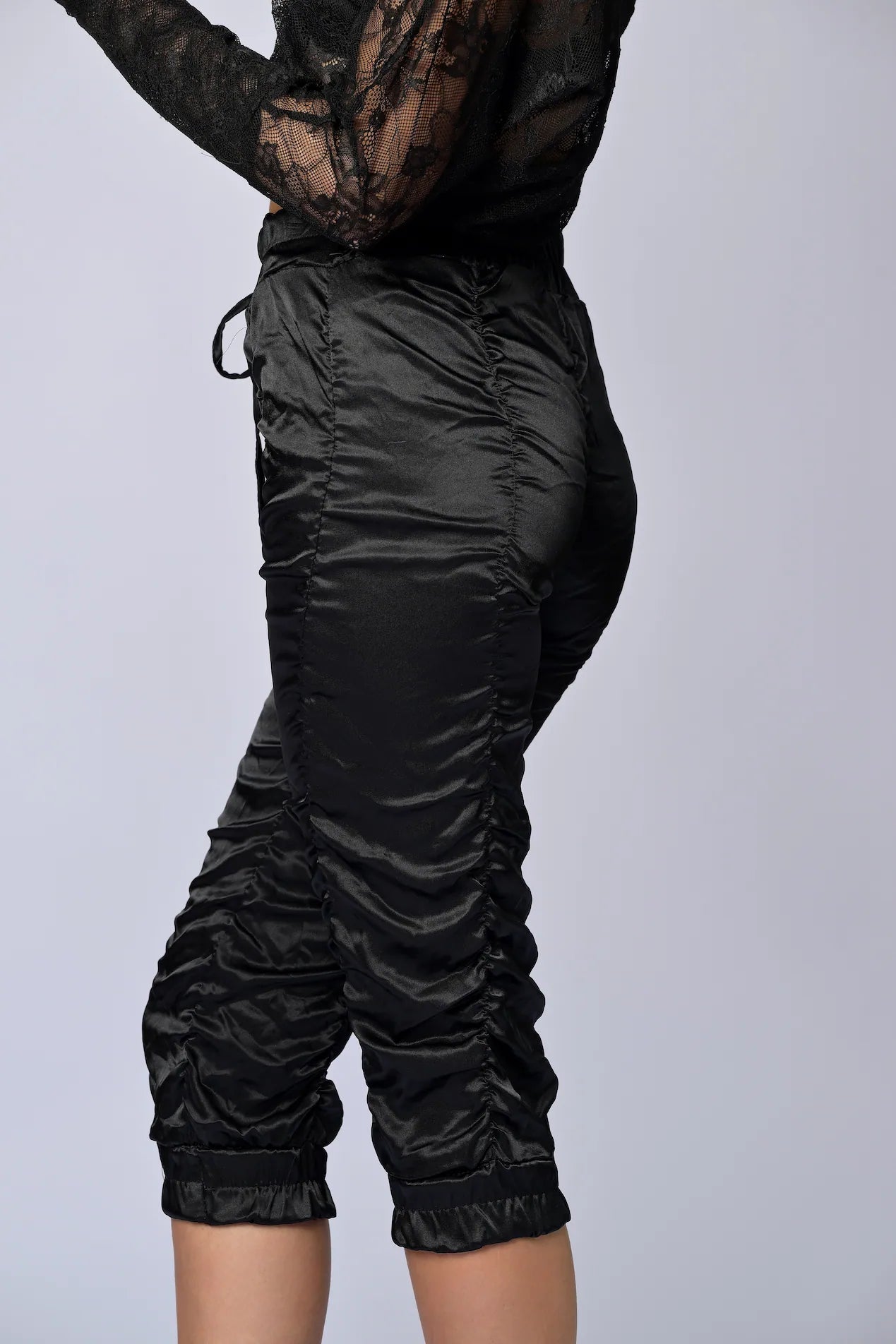 All Over Ruched Capris