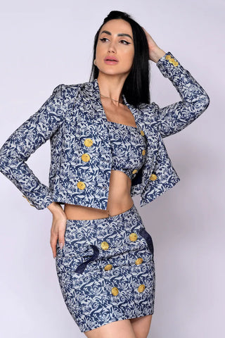 The Corinne Cropped Double Breasted Jacket
