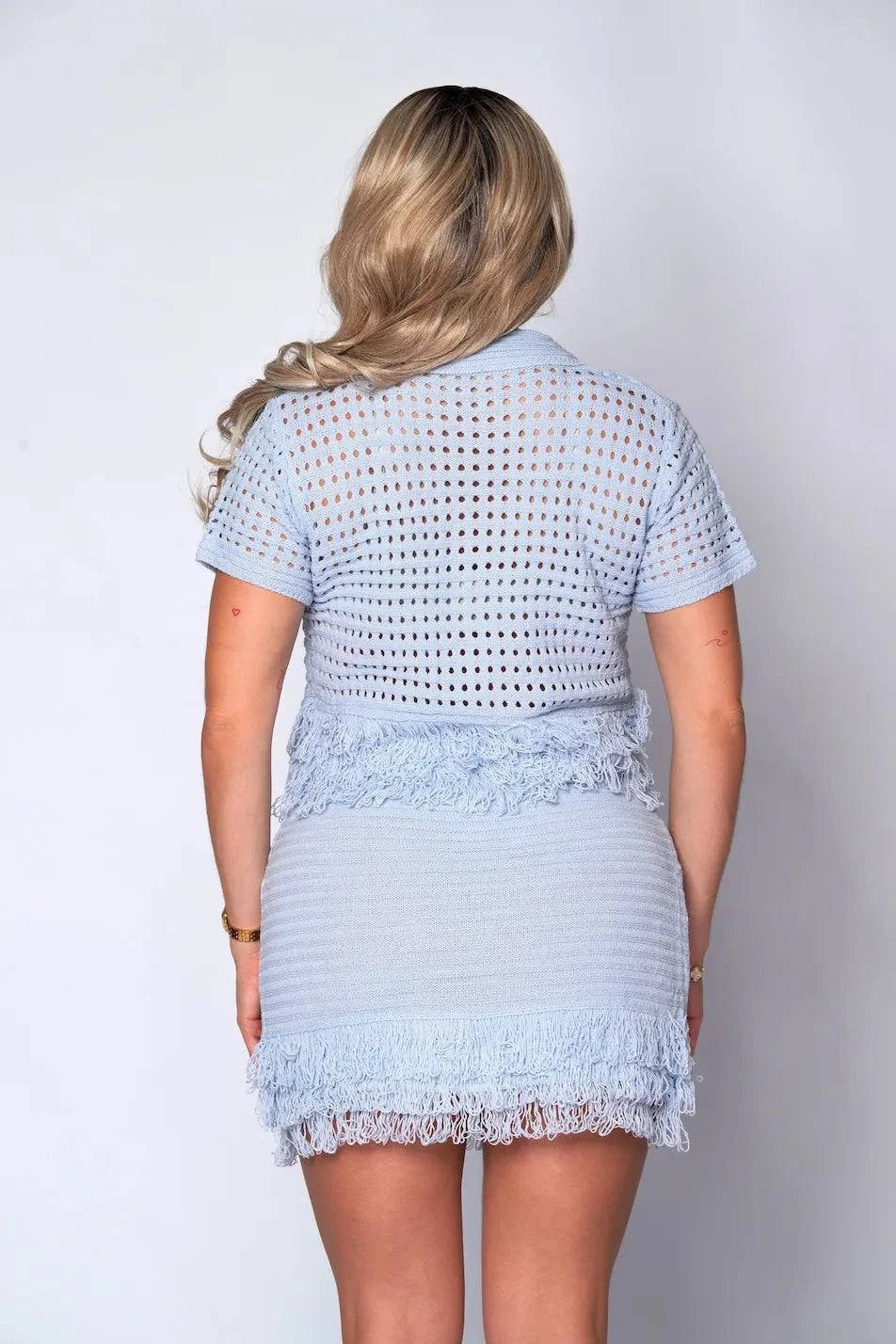 The Monica 2-Piece Fringed Crotchet Skirt Set