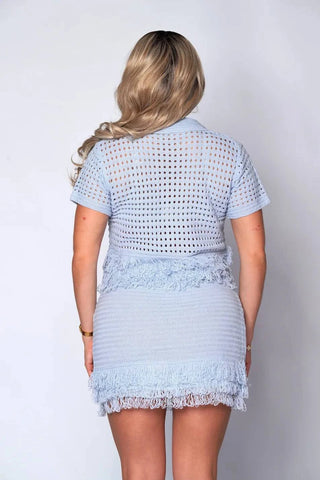 The Monica 2-Piece Fringed Crotchet Skirt Set