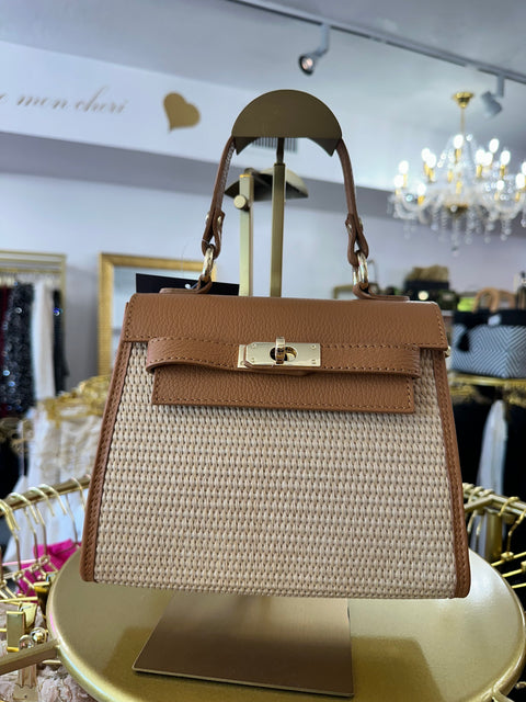 The Designer Raffia Leather Bag