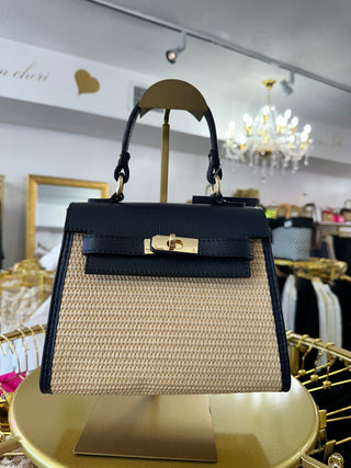 The Designer Raffia Leather Bag