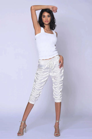 All Over Ruched Capris - Belledamour.com