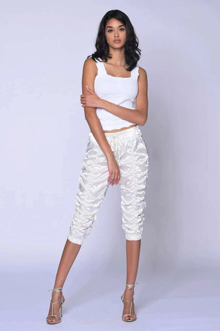 All Over Ruched Capris - Belledamour.com