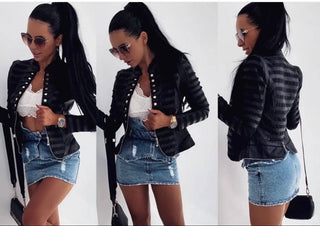Faux Military Jacket - Belledamour.com