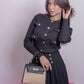 The Linda Gold Buttoned Cardigan Sweater