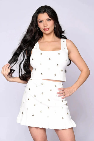 The Bijoux Blanc Skirt Set - Belledamour.com