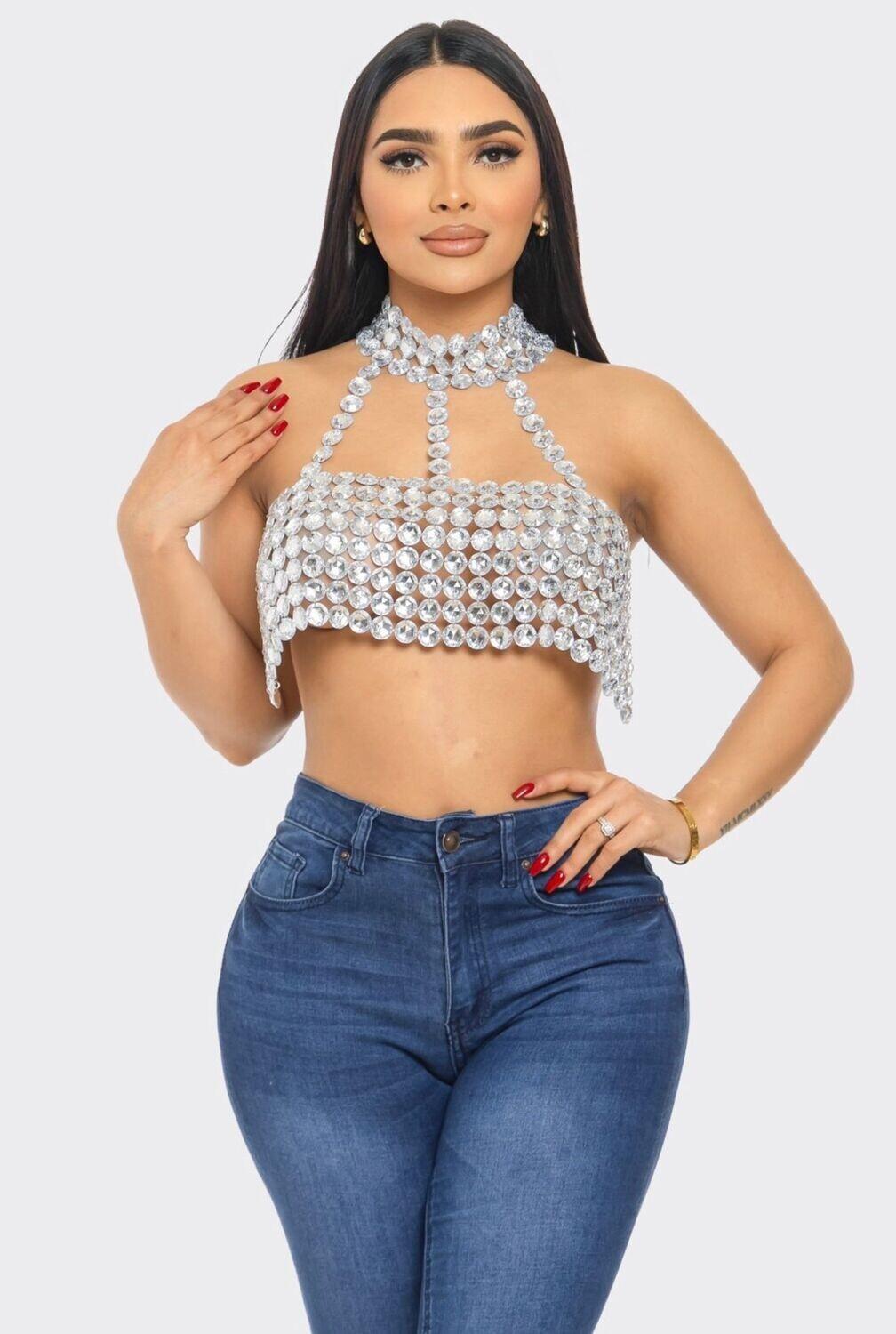 The Bijoux Crystal Top - Belledamour.com
