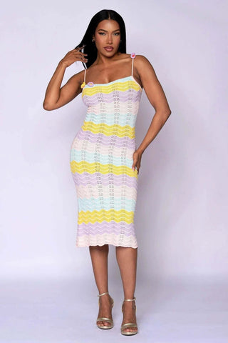 The Cassandra Crochet Midi Dress - Belledamour.com
