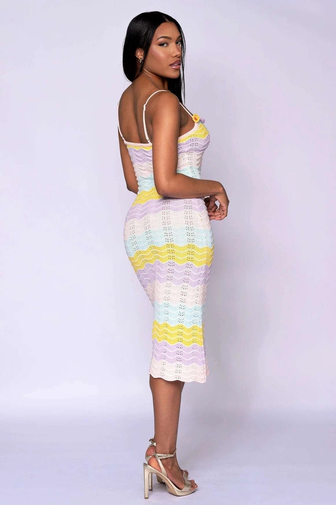 The Cassandra Crochet Midi Dress - Belledamour.com