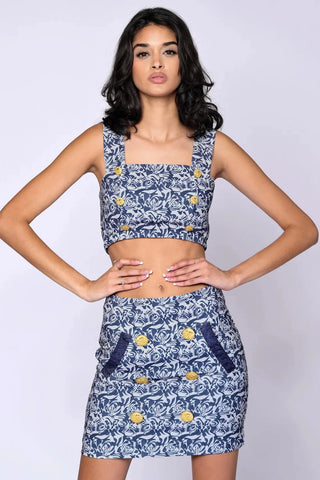 The Corinne 6-Button Skirt - Belledamour.com
