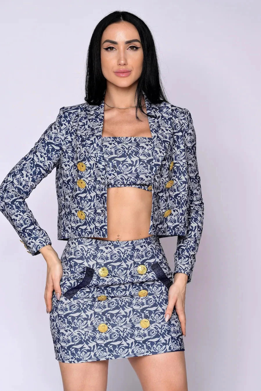 The Corinne Cropped Double Breasted Jacket - Belledamour.com