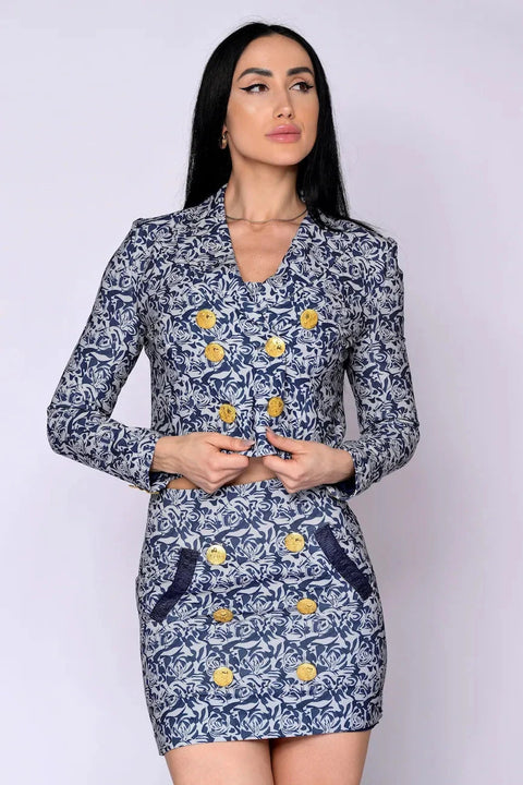 The Corinne Cropped Double Breasted Jacket - Belledamour.com