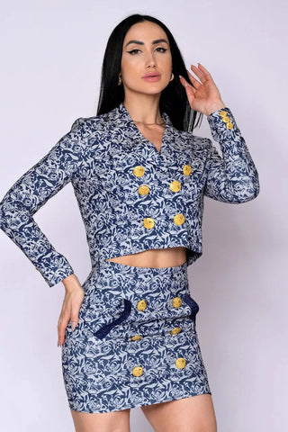 The Corinne Cropped Double Breasted Jacket - Belledamour.com