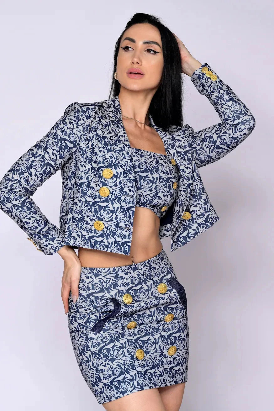 The Corinne Cropped Double Breasted Jacket - Belledamour.com