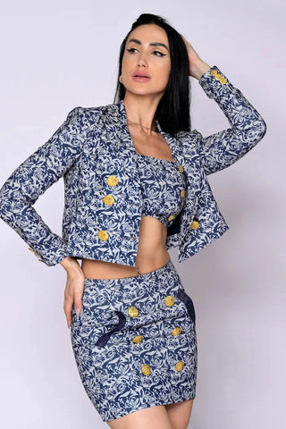 The Corinne Cropped Double Breasted Jacket - Belledamour.com