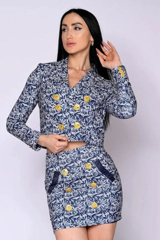 The Corinne Cropped Double Breasted Jacket - Belledamour.com