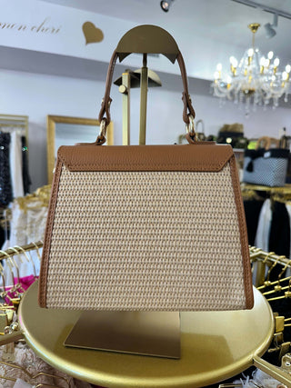 The Designer Raffia Leather Bag - Belledamour.com