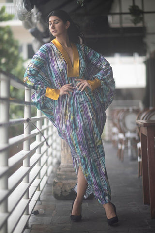 The Dubai Leather Trim Kaftan - Belledamour.com