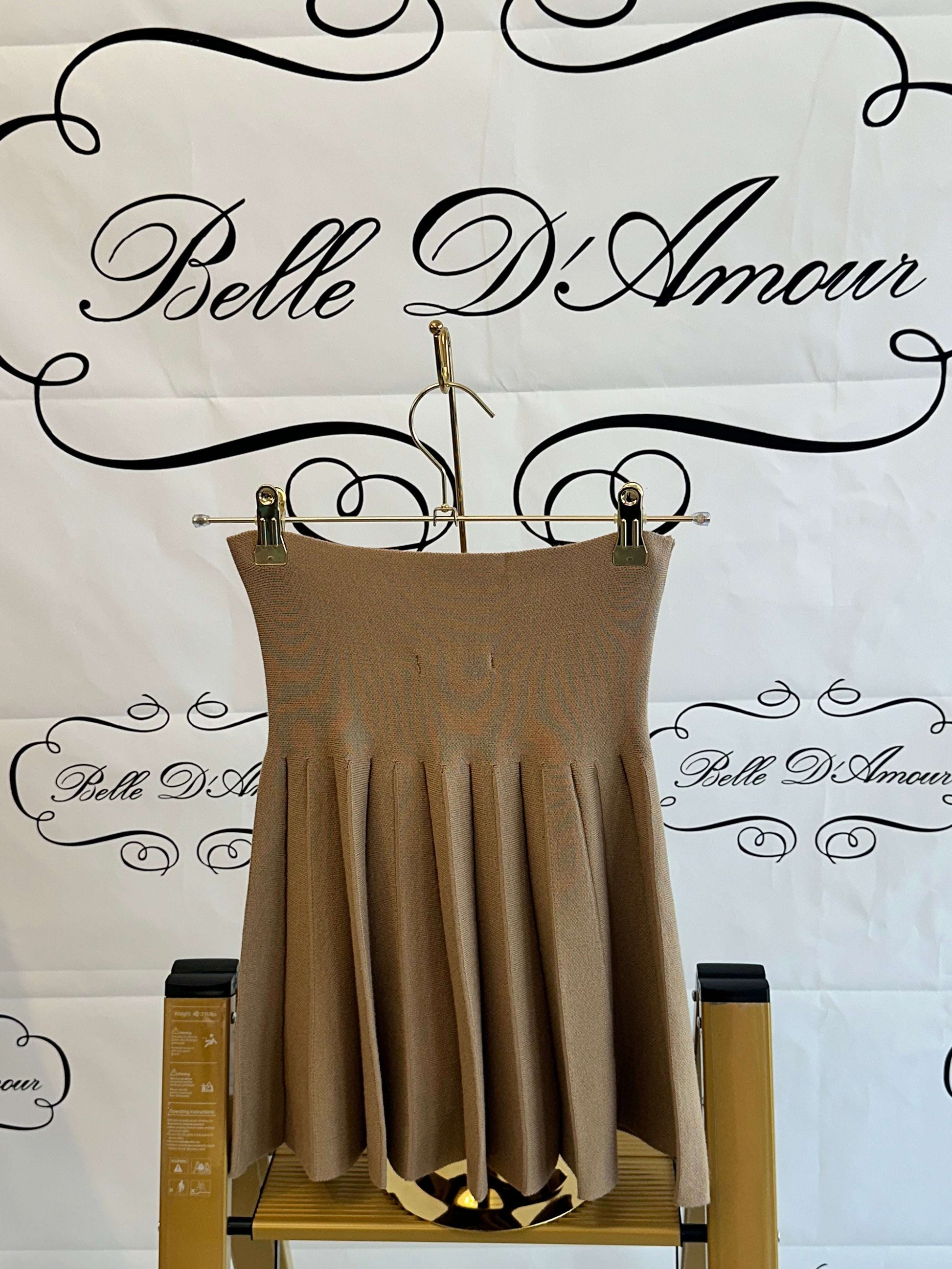 The Luxe Knit Pleated Skirt - Belledamour.com