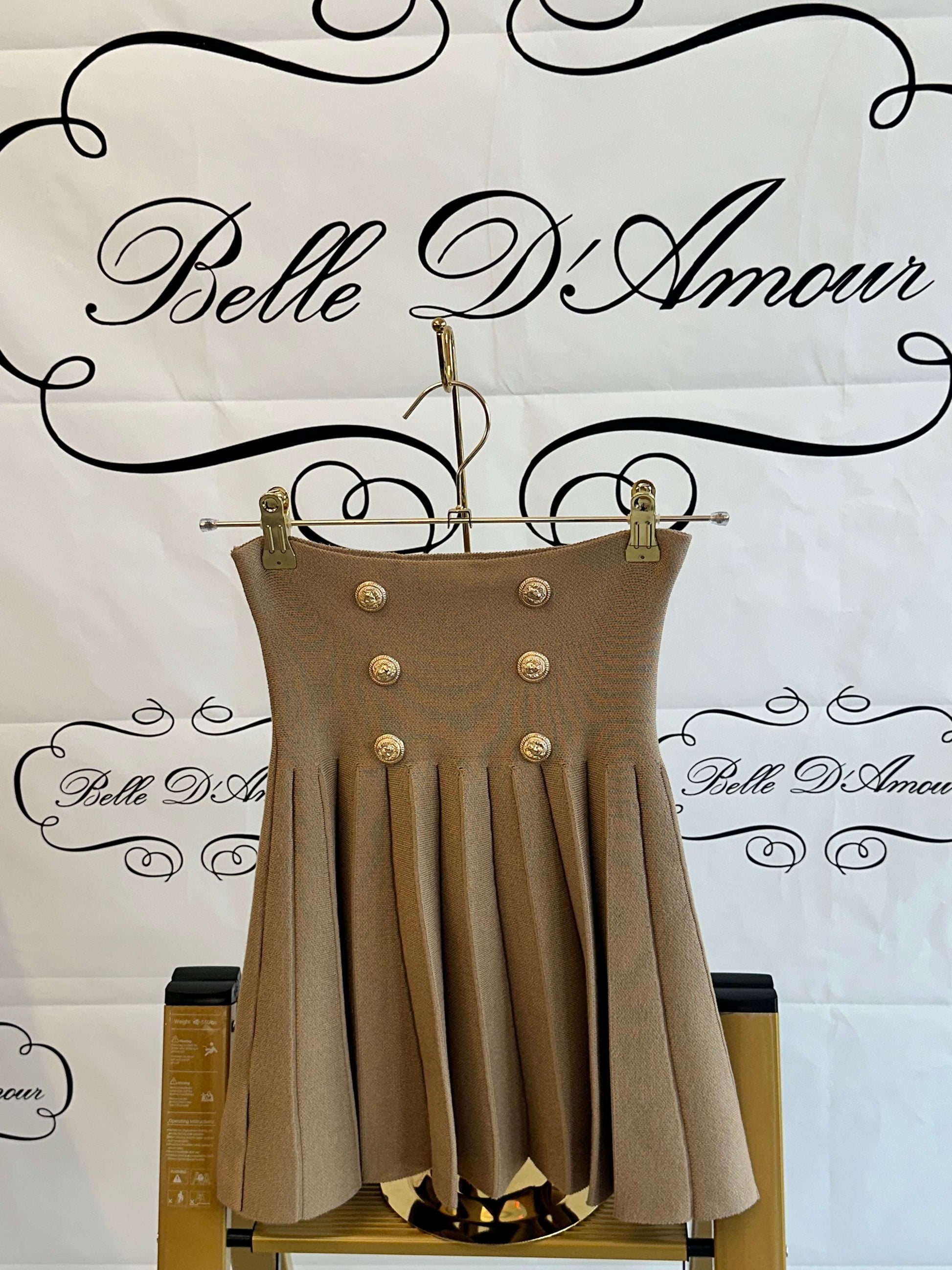 The Luxe Knit Pleated Skirt - Belledamour.com