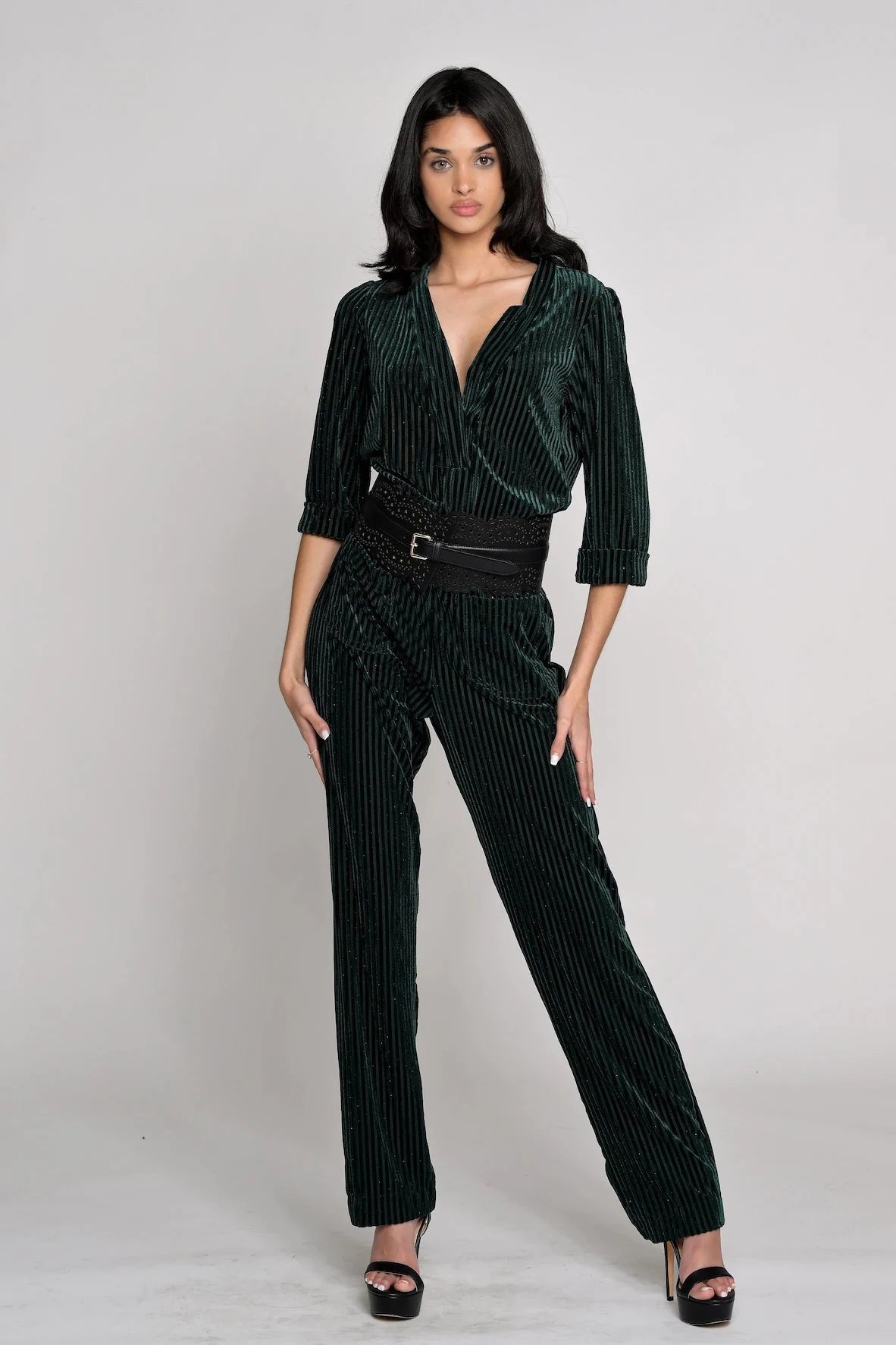 The V-Luxe Jumpsuit - Belledamour.com