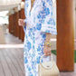 White & Blue Flower Dress