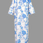 White & Blue Flower Dress